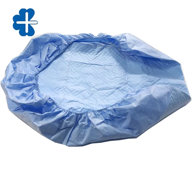 3 Layers  Customizable Size Disposable  Bed Cover Sheet In Hospital From China Factory With Elastic Band For Korea