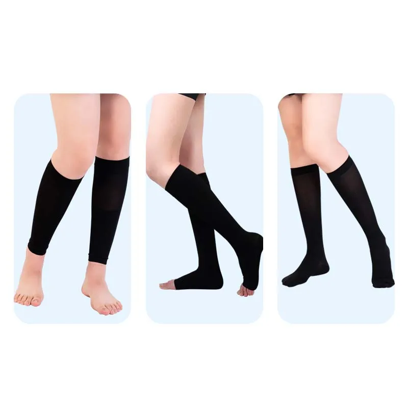 Women compression anti-embolism stocking 20-30mmhg Knee high hospital pressure stockings Varicose veins stocking