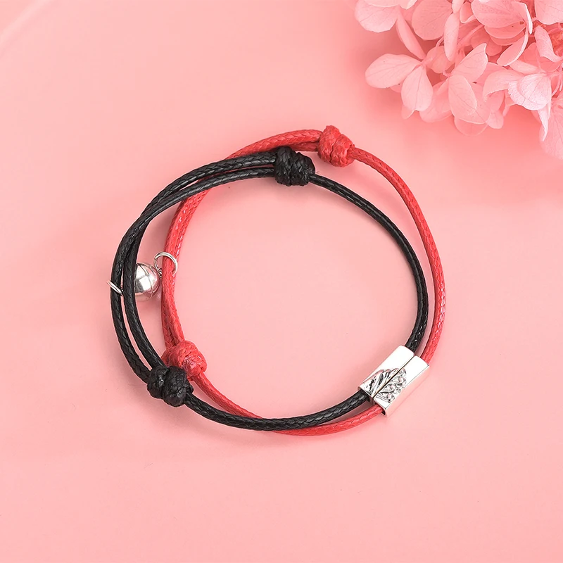 Long Distance Couples Bond Touch Bracelets 925 Sterling Silver Magnetic Bracelet Couple