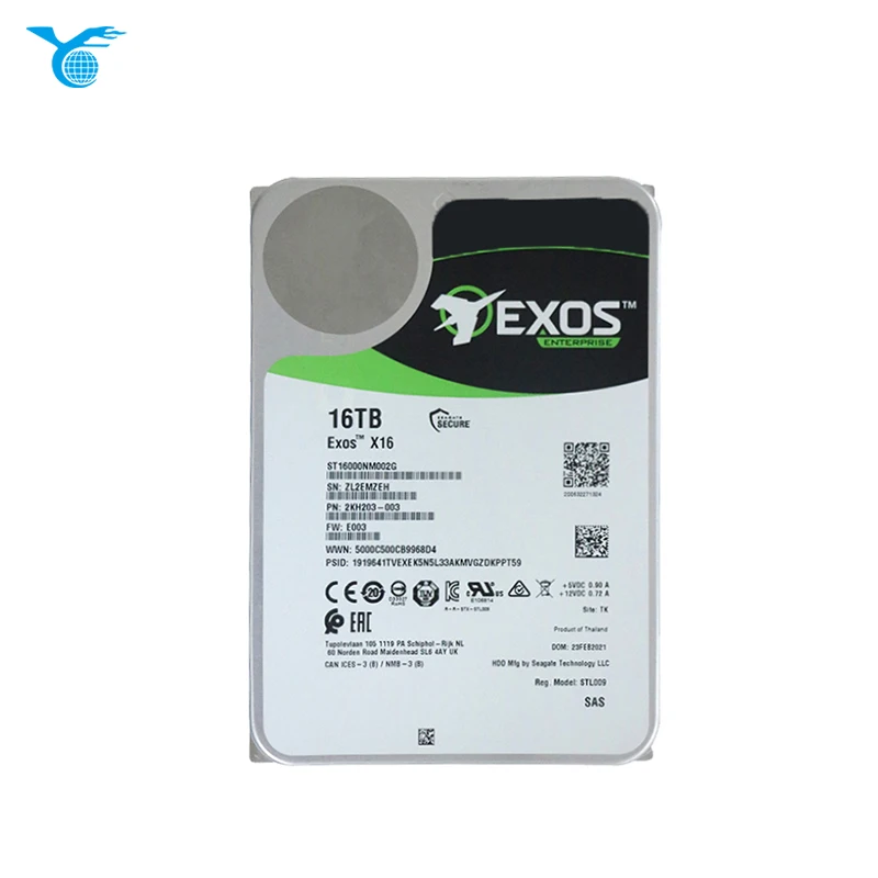 ST16000NM002G Exos X16 16TB SAS 12Gb/s 512e / 4Kn FastFormat Enterprise Hard Drive