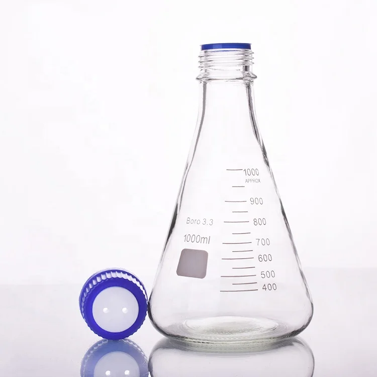 Tiandi Labs Boro стеклянная колба Erlenmeyer 1000 мл с вентилируемым верхом