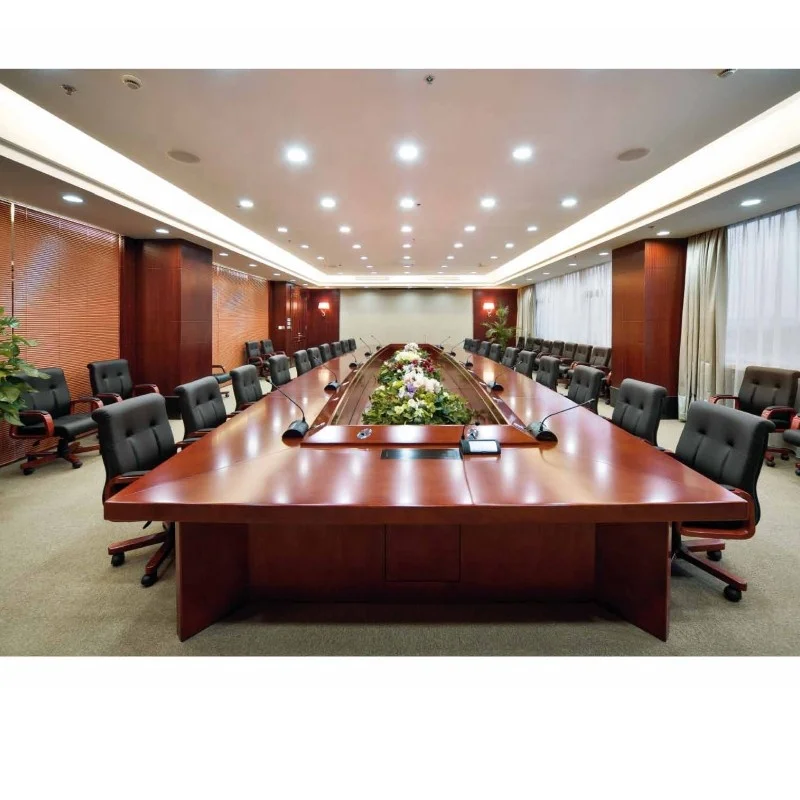 furniture project high qualityboardroom mdf material multi-person seater sectional meeting table