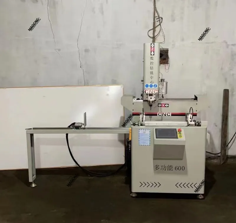 CNC автоматический 700 мм cnc фрезерный и сверлильный станок для алюминиевых профилей оконных дверных замков SKX-700 процесса