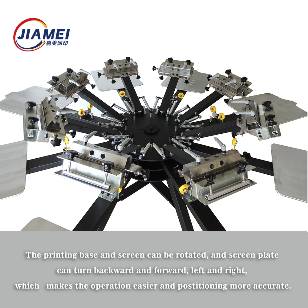 t shirt 8 station spider silkscreen silk screen printing manual press machine press 8 color