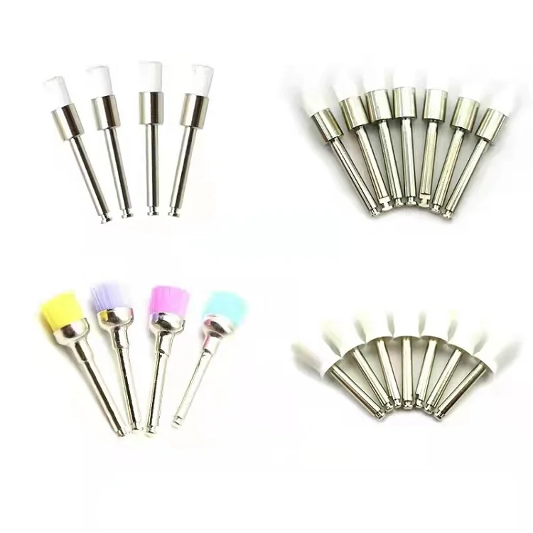 Ex-factory price sales Dental  polishing Brush /polishing cup ,Four/eight pages/tapered polishing  cup,plastic long hair brush