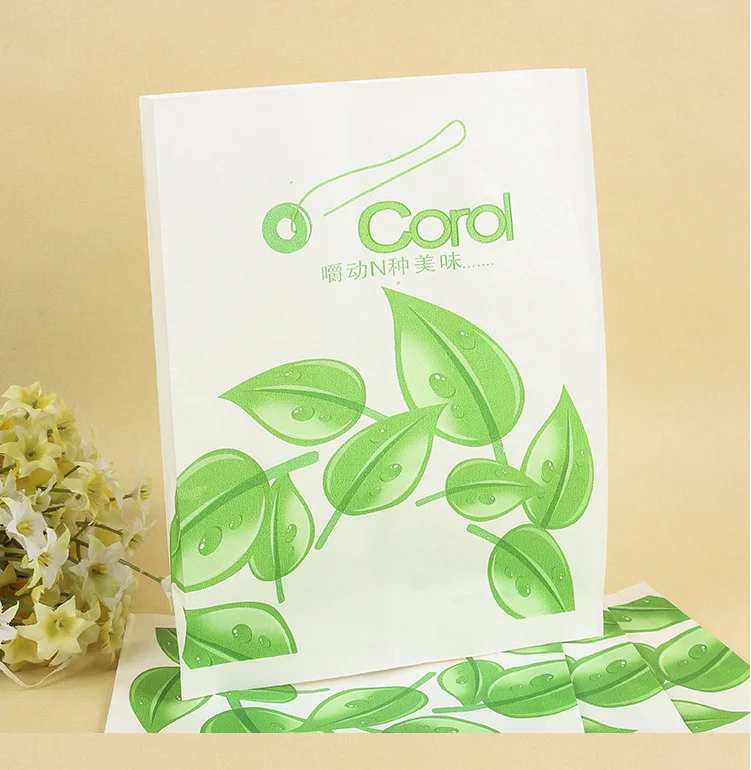 One-time baked goods bag type oil-proof sushi grilled chicken takeaway bag manufacturer