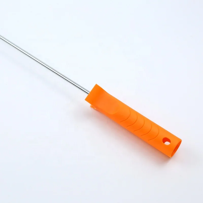 4inch  Long Handle Paint Roller Yellow  polyester Material Upper Screw Bracket Yellow Handle