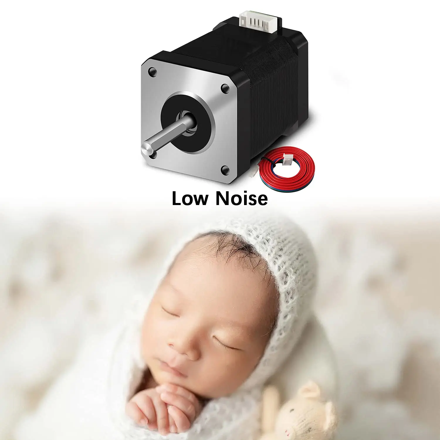 Nema 17 Stepper Motor 42x60mm 1.7A 2 Phase 4 Wires 1.8 Degrees with 1Meter Cable for 3D Printer Motors