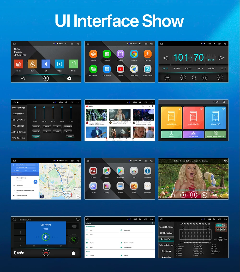 1 din 7 inch Android radio universal auto scaling electronic radio high quality IPS touch screen display music video player