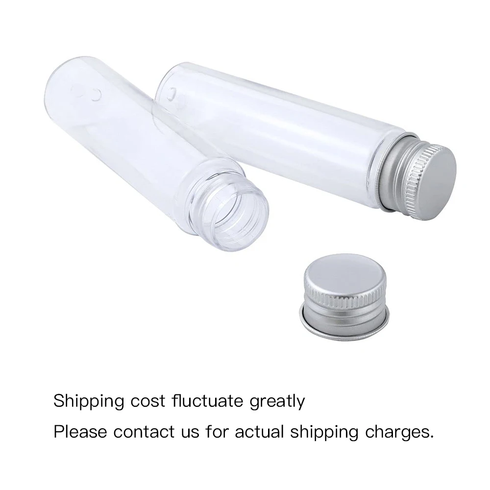 50ml clear plastic test tube with bag packaging and custom quantity in each bag high transparent with custom color cap