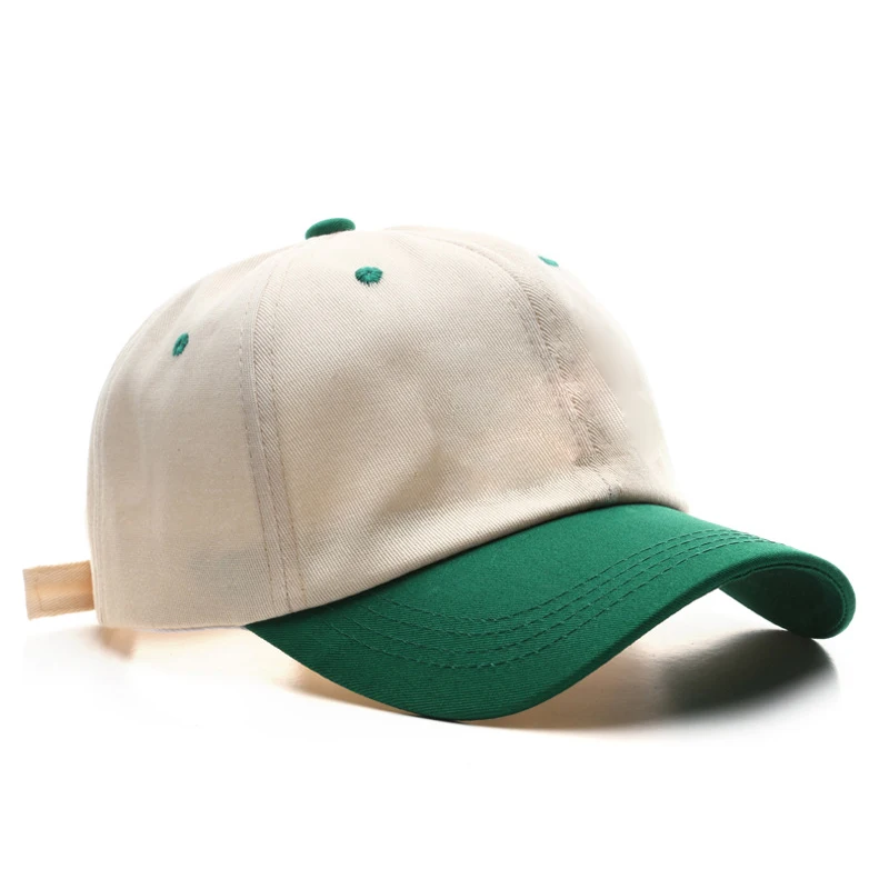 100% Cotton Twill Two Tone 6 Panel Baseball Cap Embroidered Logo Curved Brim Gorras Baseball Cap Hats