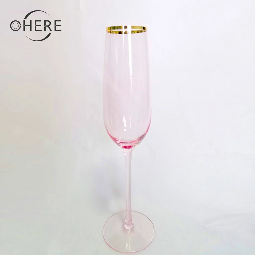 black smoke glassware pink wine glass transparent cup liquor cup and champagne glass wine glasses suit durable gold crystal