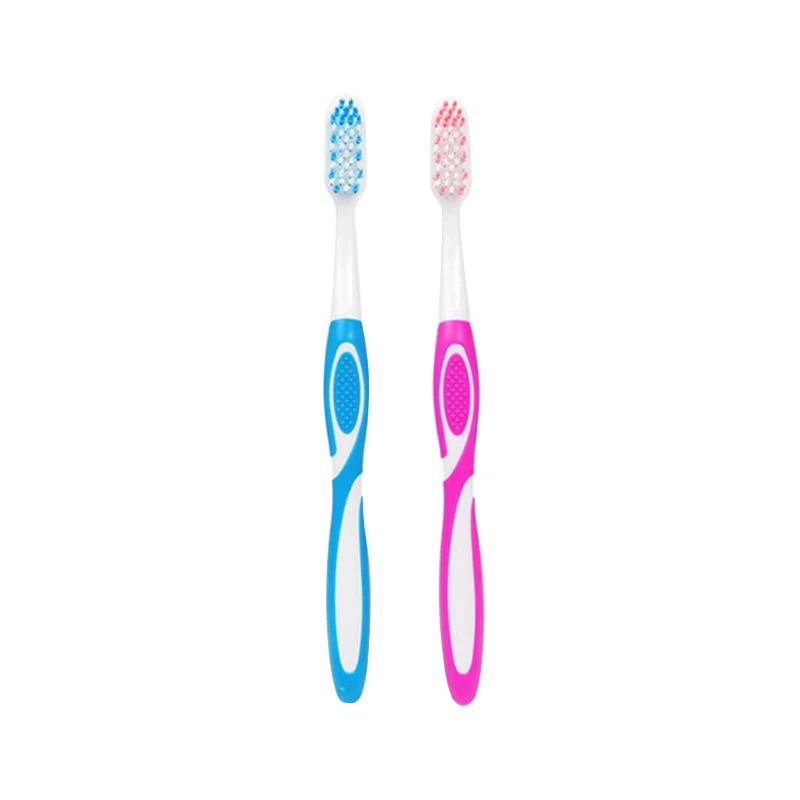 Cheap And High Quality Tooth Brush with Soft rubber double colour adult toothbrush