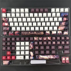 Anime Keycaps Game Genshin Impact Hu Tao Keycaps 135 Keys PBT Keycaps Dye Sublimation Process For MX Mechanical Keyboard