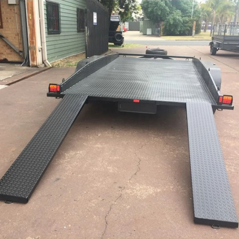 Best aluminum car hauler transport  3 car hauler trailer with car wheel strap