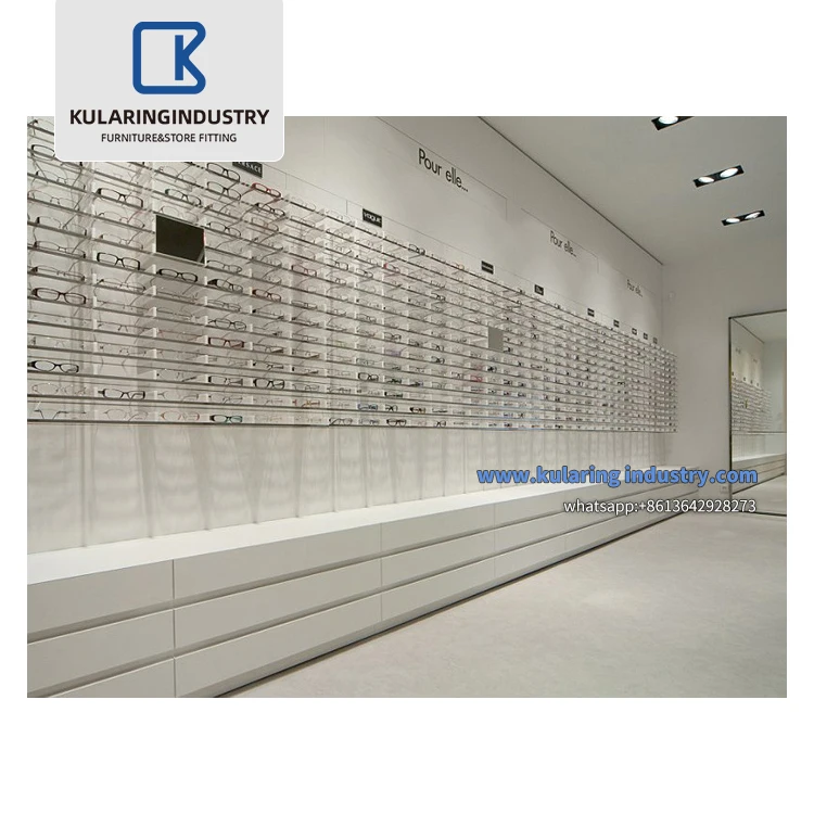 Popular Modern Eyeglasses Display Shop Cabinet Interior Counter Optical Display Design Optical Shop Furniture Customized 3years