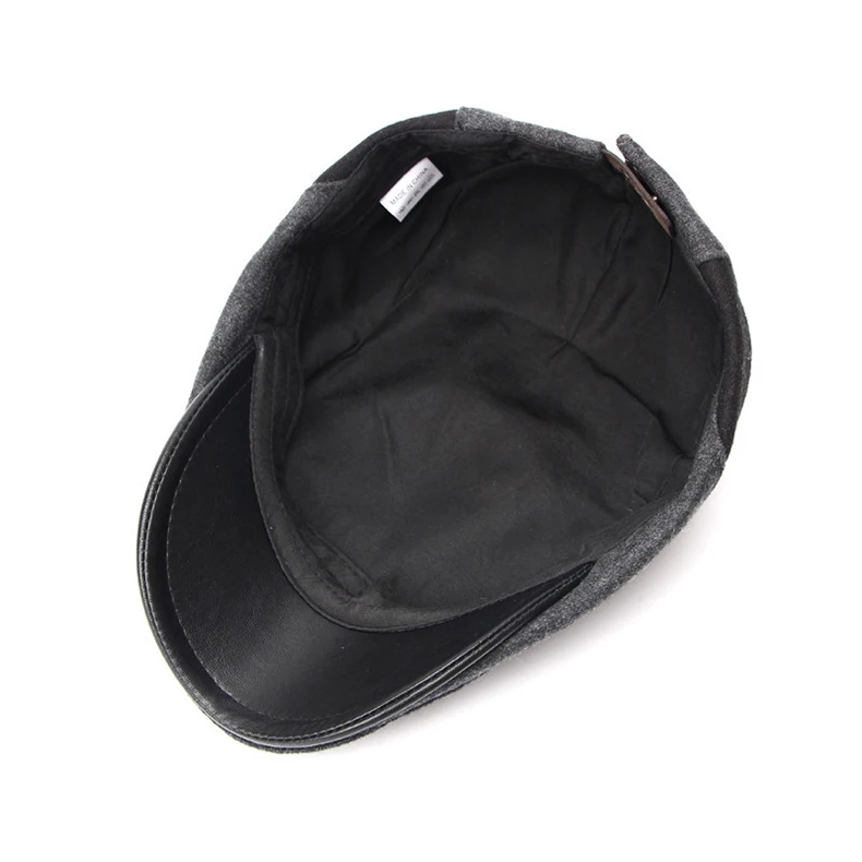 2019 Autumn Winter Warm Flat Caps For Men Hat Unisex Korean British Style Colorblock Woolen French Beret Cap Women Hats Berets