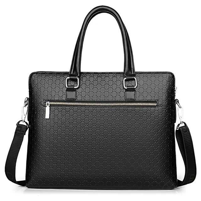 Новый мужской деловой портфель, модная сумка через плечо из искусственной кожи, сумка-мессенджер, отправка того же клатча, сумка для ноутбука 14 дюймов