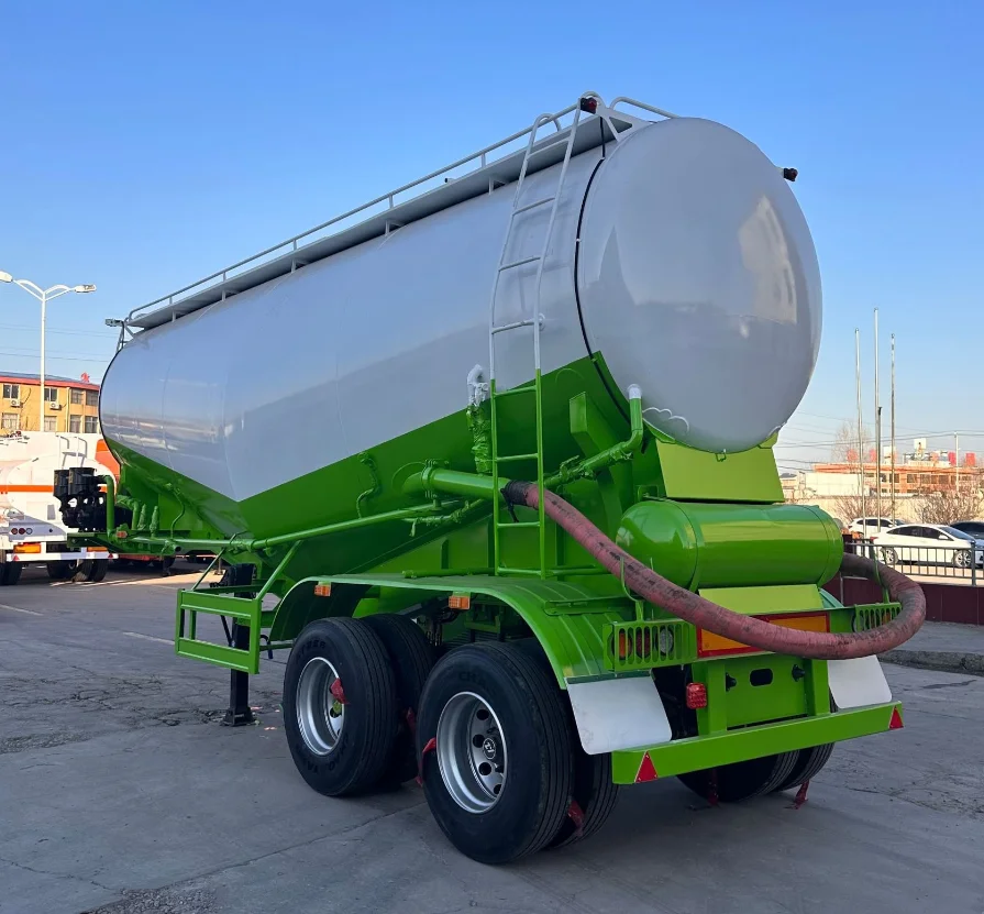 JINMA 3 Axles 40 Tons 50 Tons V Type Bulk Cement Tank Fly Ash Cement Silo Tanker Pneumatic Semi Truck Trailer For Sale