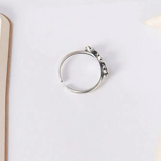 All-Match Men And Women Thai Silver Opening Couple Models Plated 925 Sterling Claw Ring