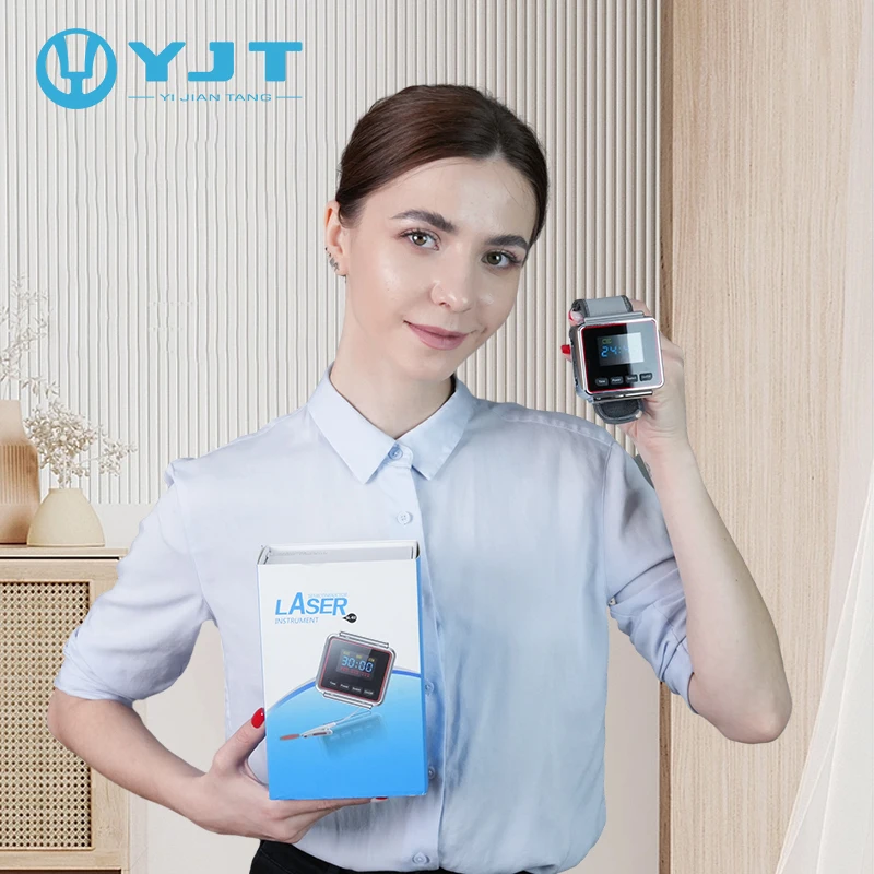 2023 YJT Home use tinnitus Hyperglycemia blood pressure low level laser therapy 650nm laser watch therapy device
