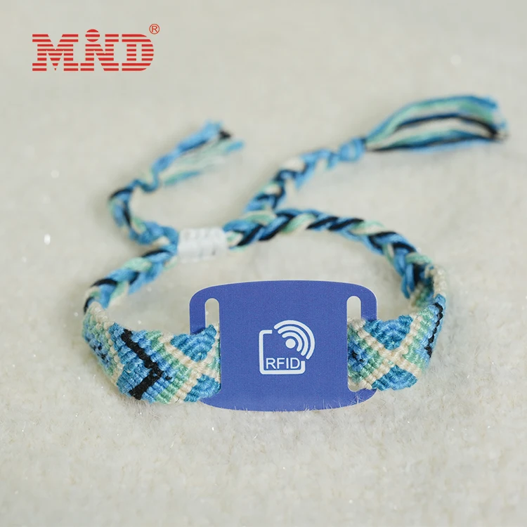 OEM Custom Wholesale Friendship Bracelets PVC RFID NFC Tag Wristbands MIFARE Classic EV1 1K