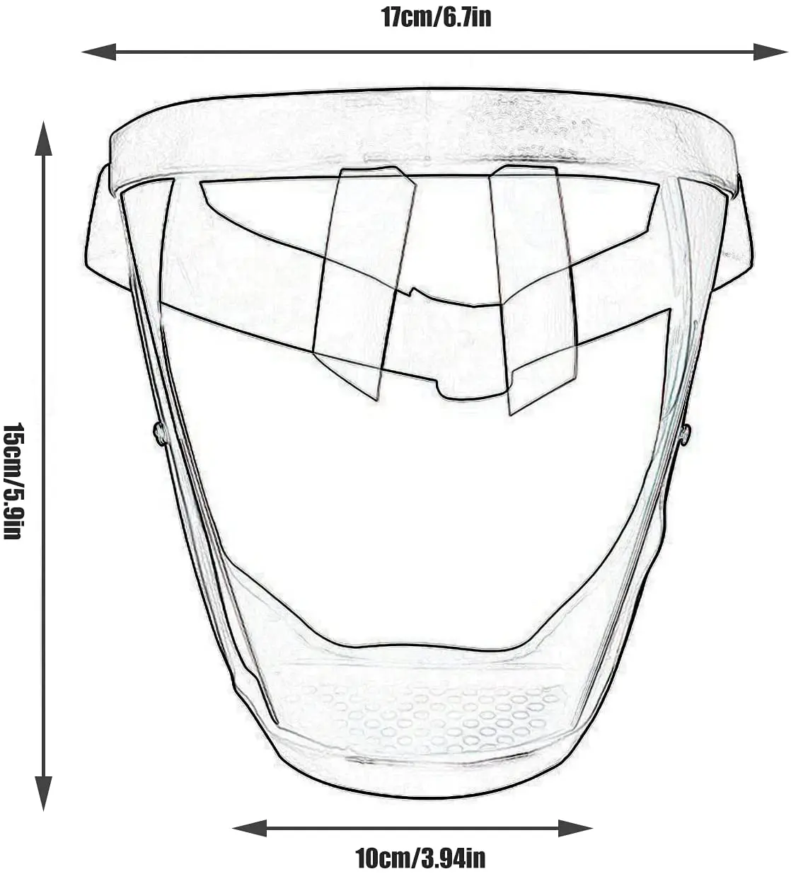 face shield with glasses frame