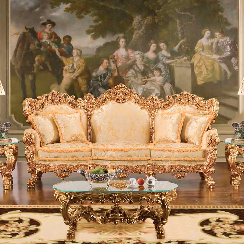 JS living room solid wood furniture high quality fabric for sofa