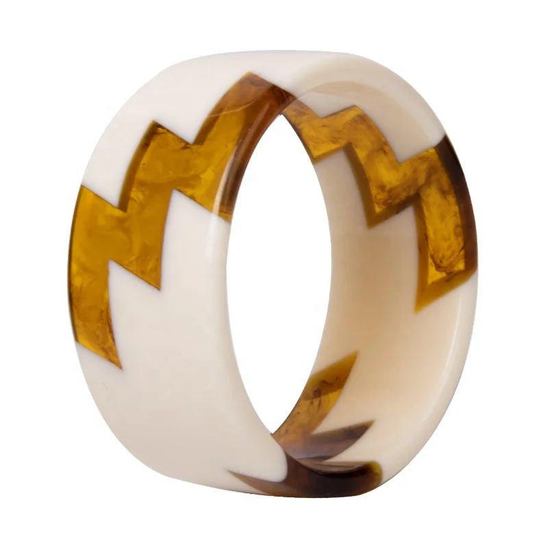 Hot Selling Customized Wide Resin Bangle Multi Color Bangle Colourful Cuff Resin Bracelet