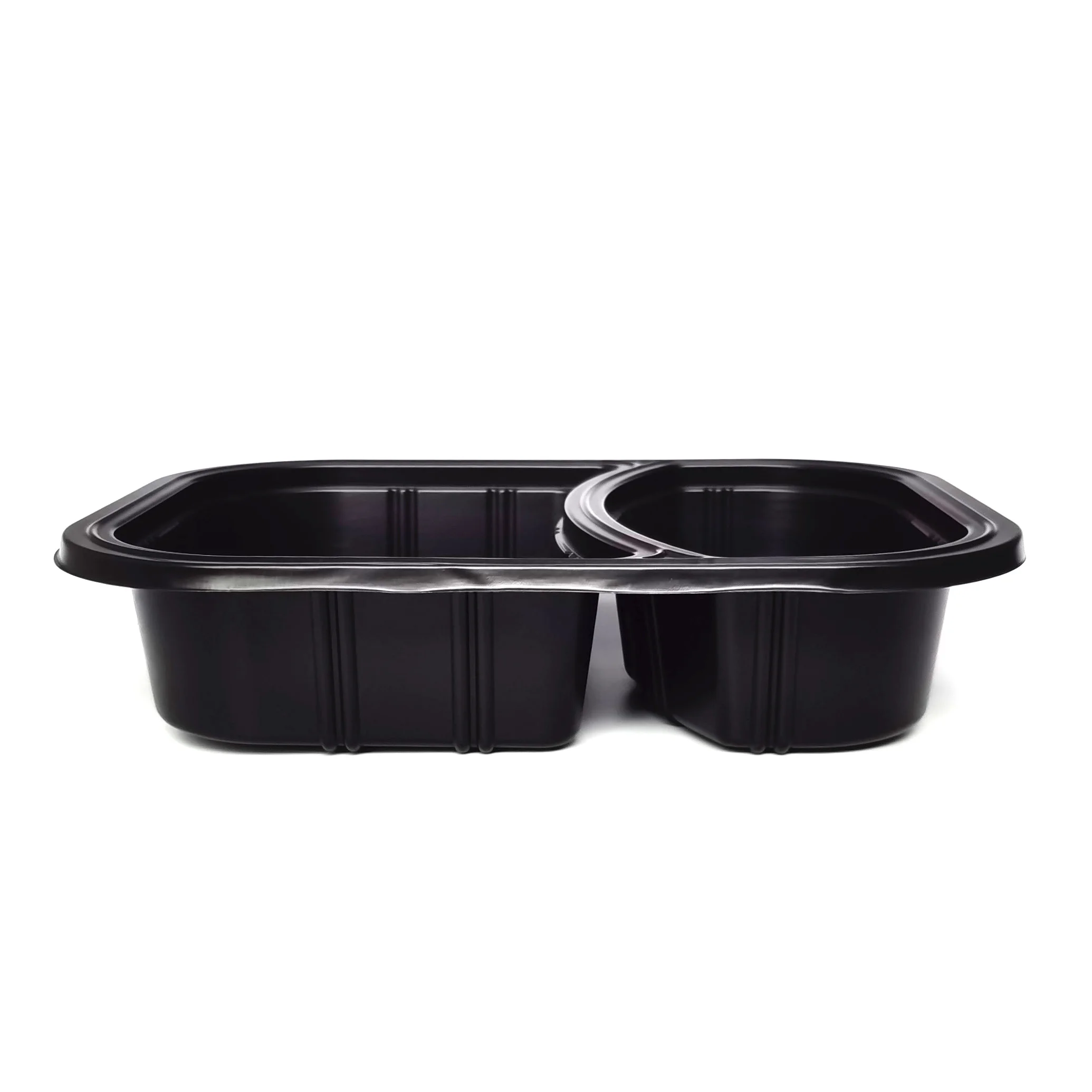 ACCEPT CUSTOM 2 Compartment Sealing Film PP Material Disposable Plastic Food Tray