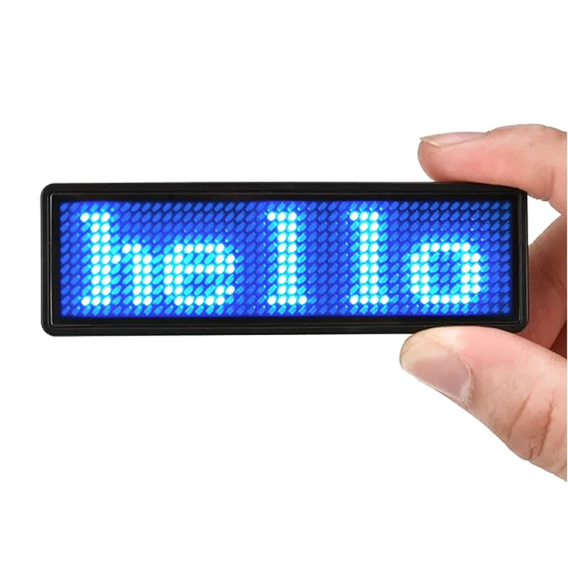 Usb Rechargeable Programmable Writing Board Scrolling Text led badge promotional