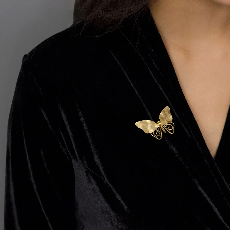 
925 Sterling Silver Butterfly Brooch Pin Charming Women Brooches 