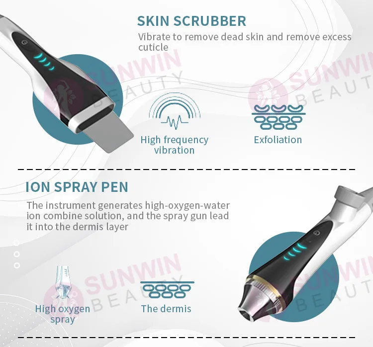 Portable Multifunction dermabrasion Microdermabrasion Oxygen Jet Peeling Face Cleaning Skin Rejuvenation Facial Machine