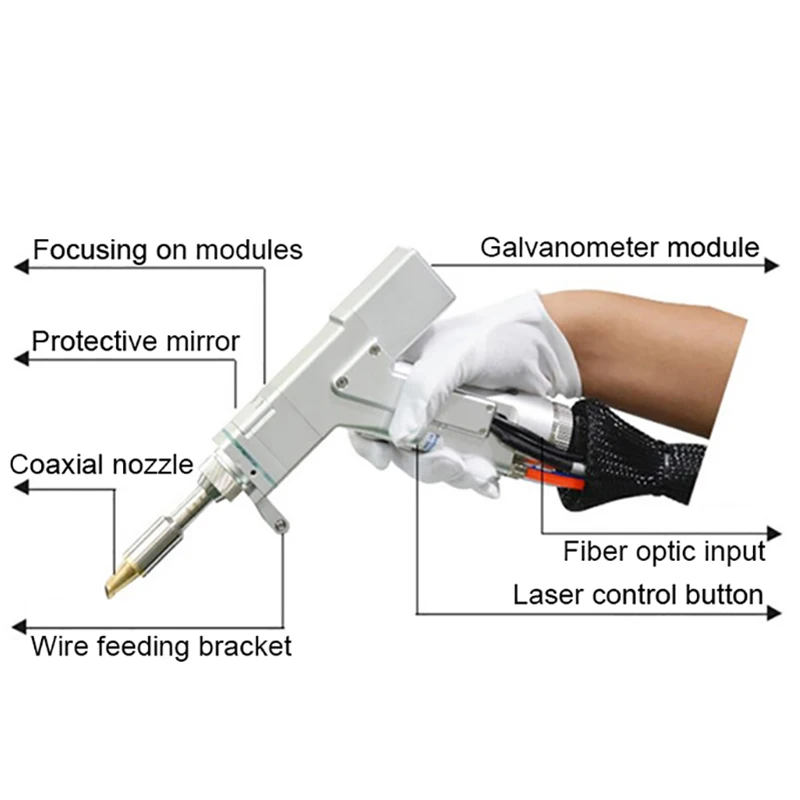 1000-2000W Small Handheld Laser Welding Machine Portable Welder For Metal Stainless Steel Aluminum Alloy