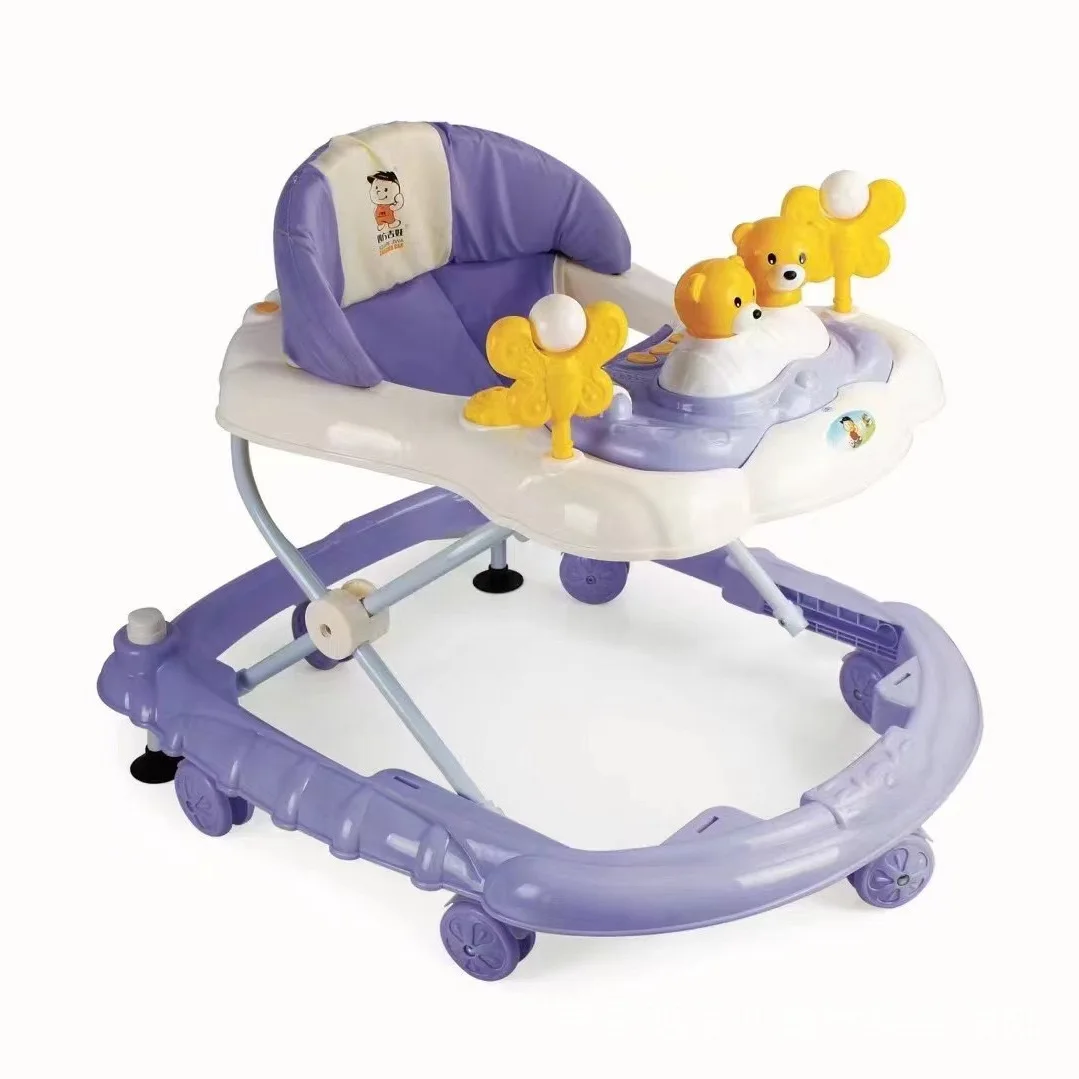 Factory cheap  baby walker with music anti-rollover anti-O-shaped legs