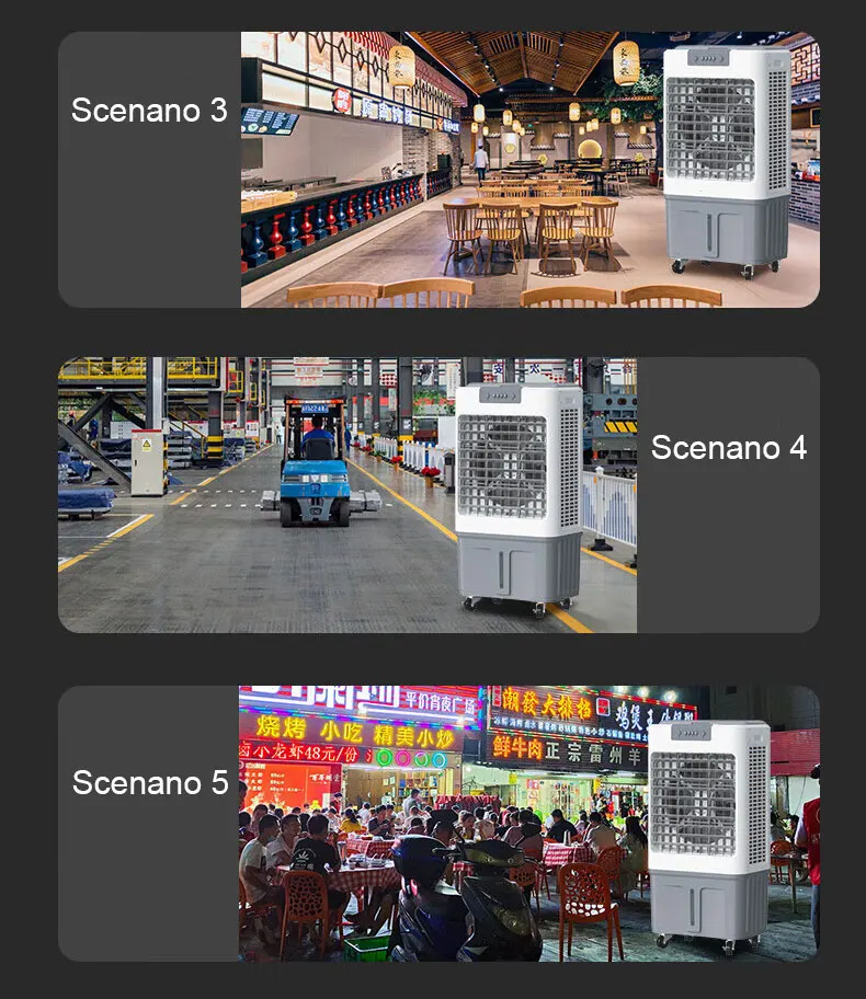 30L  Industrial air-conditioning fan large factory workshop cooling fan energy-saving cooling water-cooled fan plastic body
