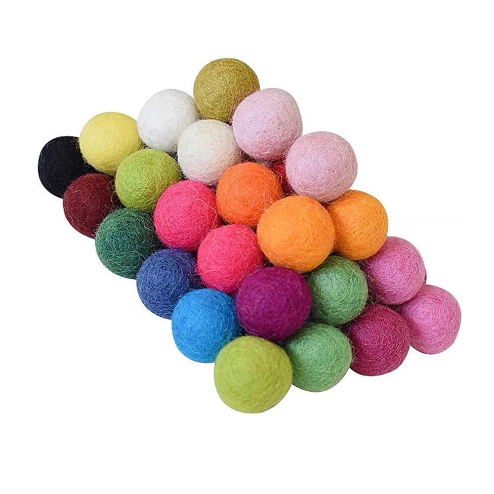 Custom Wool Balls Woolen Ball Needle Felted from 2cm to 20cm Diameter Hundreds of Colors for Christmas Decoration