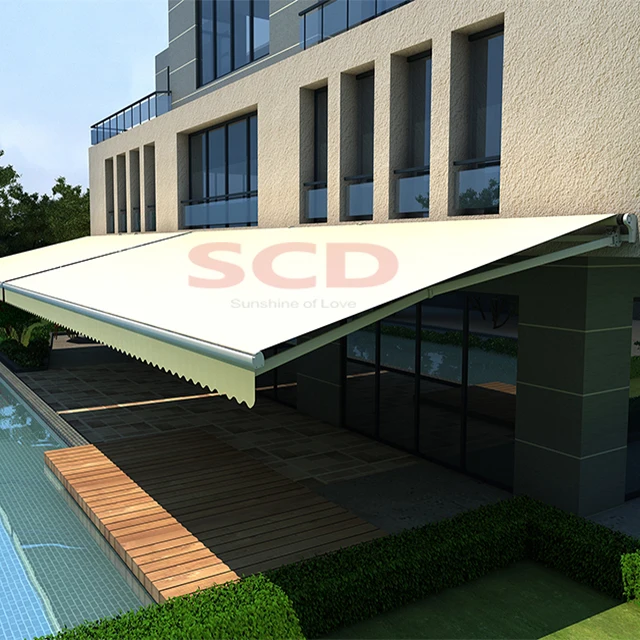 Retractable Aluminum Full Cassette Waterproof Canopy Awning Automatic Window Awning