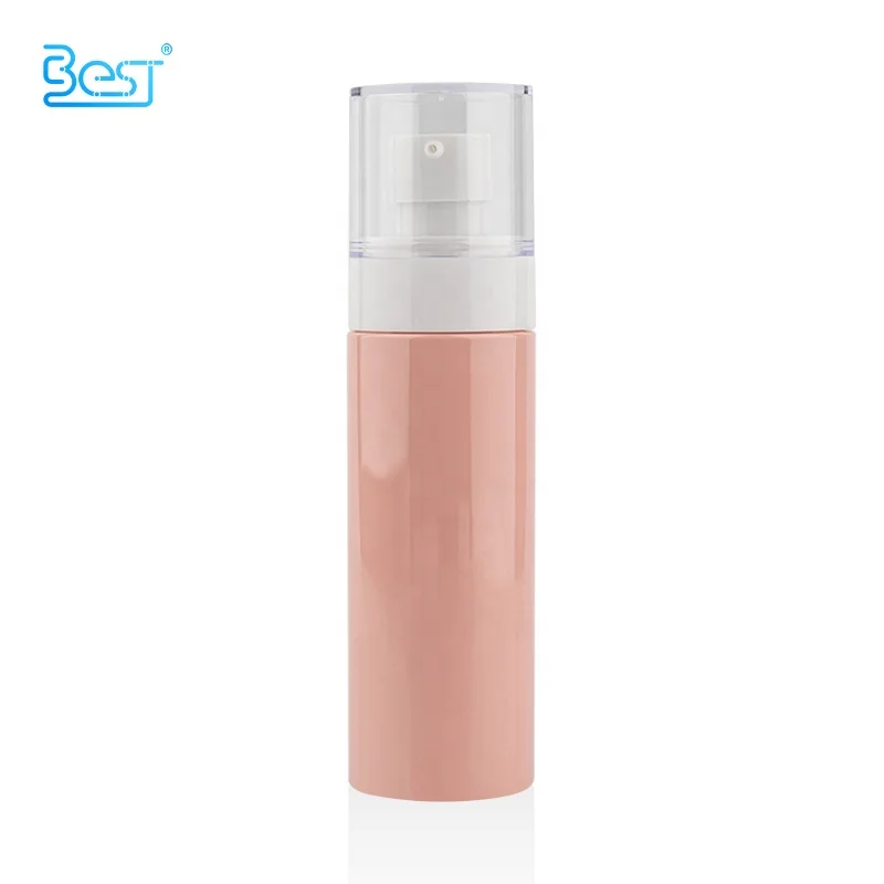 Empty Cosmetic Essential Oil Bottle Packaging 150ml 5oz Pink Plastic Gel Bottle for Hair Conditioner with White Lotion Pump