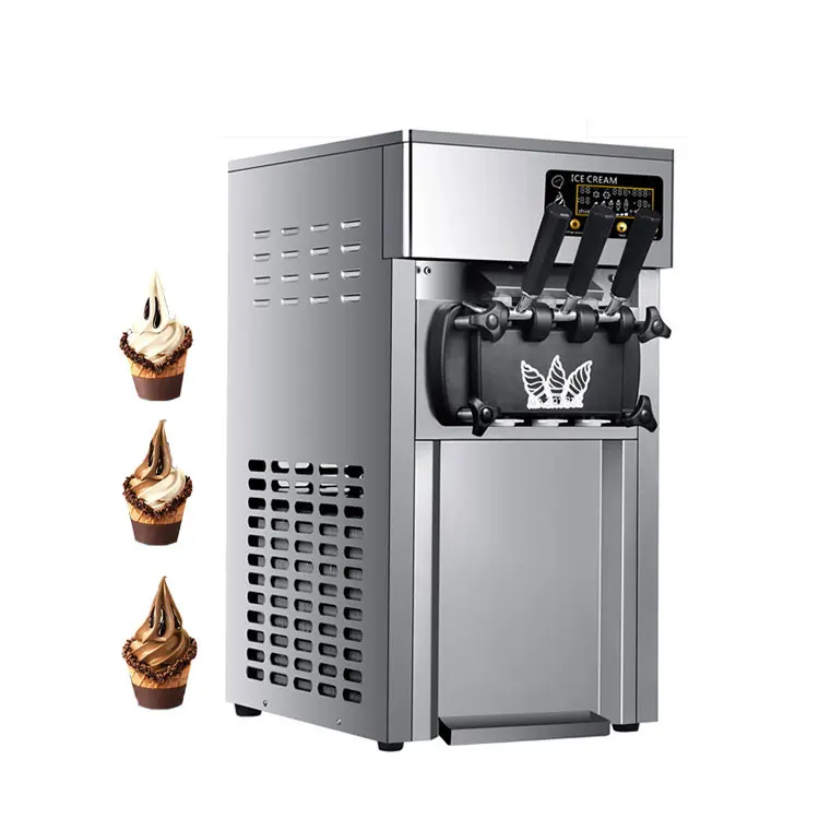 3 Flavors Automatic Soft Serve Stainless Steel Portable Softic Ice Cream Filling machine Electric Ice Cream Maker