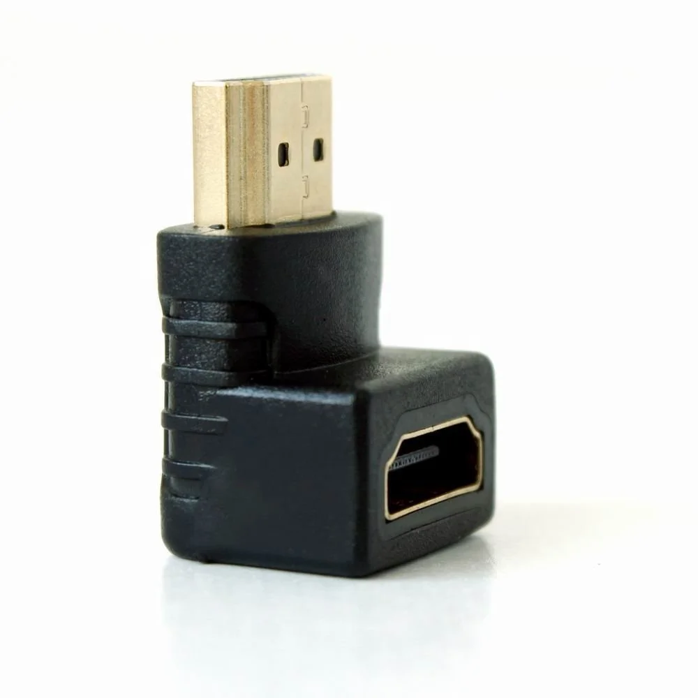 Vnew дешевая заводская цена 90 градусов HDMI штекер-HDMI гнездо мини HDMI адаптер высокой четкости аудио и видео конверсионная головка