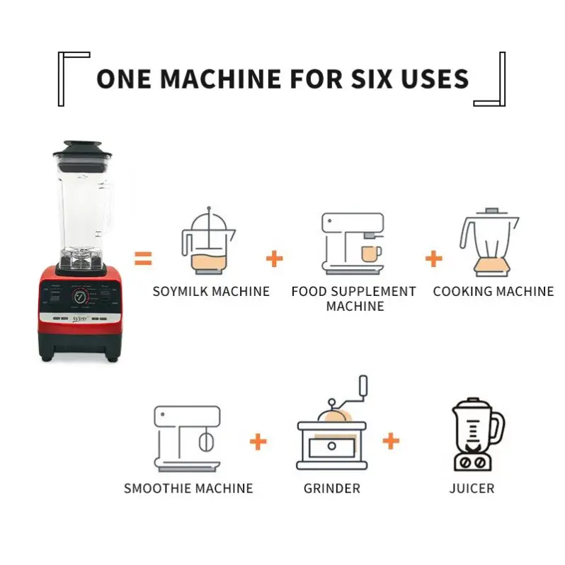 Heavy Duty Commercial Pharmaceutical Juicer Mixer Blender Plastic Food Processor Blender Fruit
