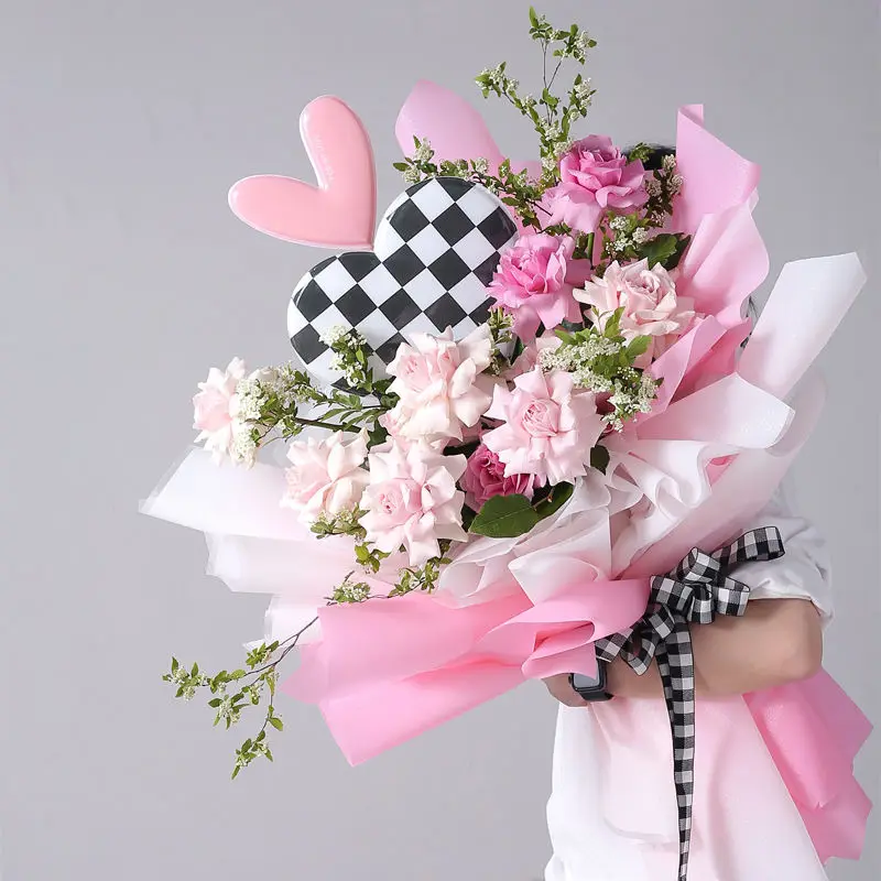 Korean Matte Gradient Waterproof Florist Material Glitter Shinny Bouquet Packing Flower Wrapping Paper