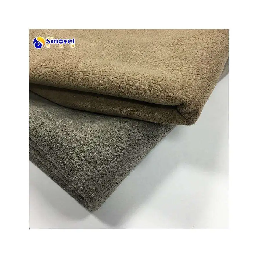 Sinovel Home textile polyester embossed plush velvet sofa upholstery materials fabric embossing textile for sofa