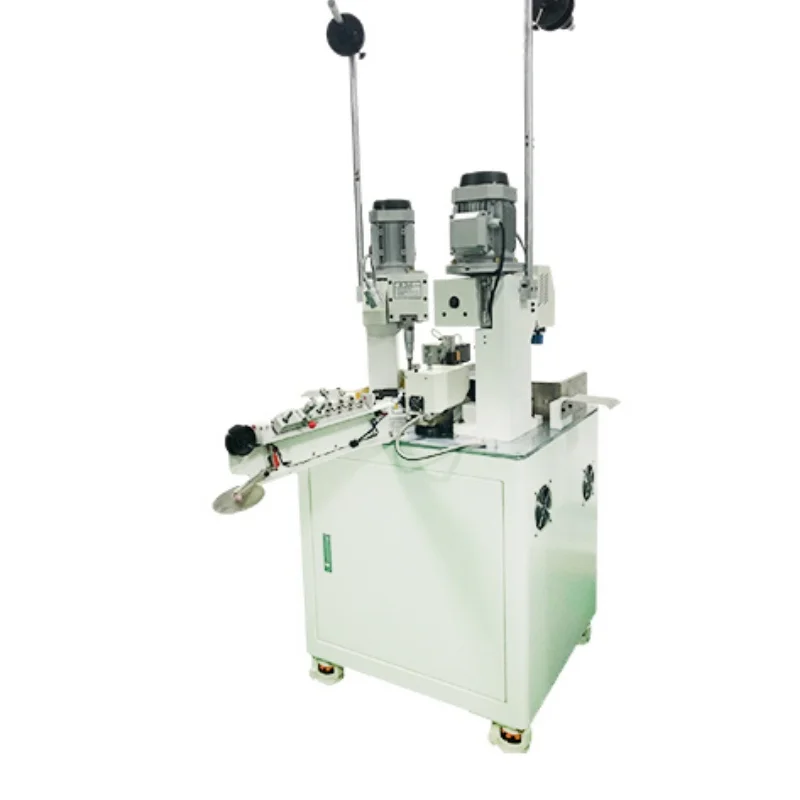 Automatic Two Head Tube Cable ID Number Tube Insert Machine Wire Cutting Stripping Terminal Crimping Machine