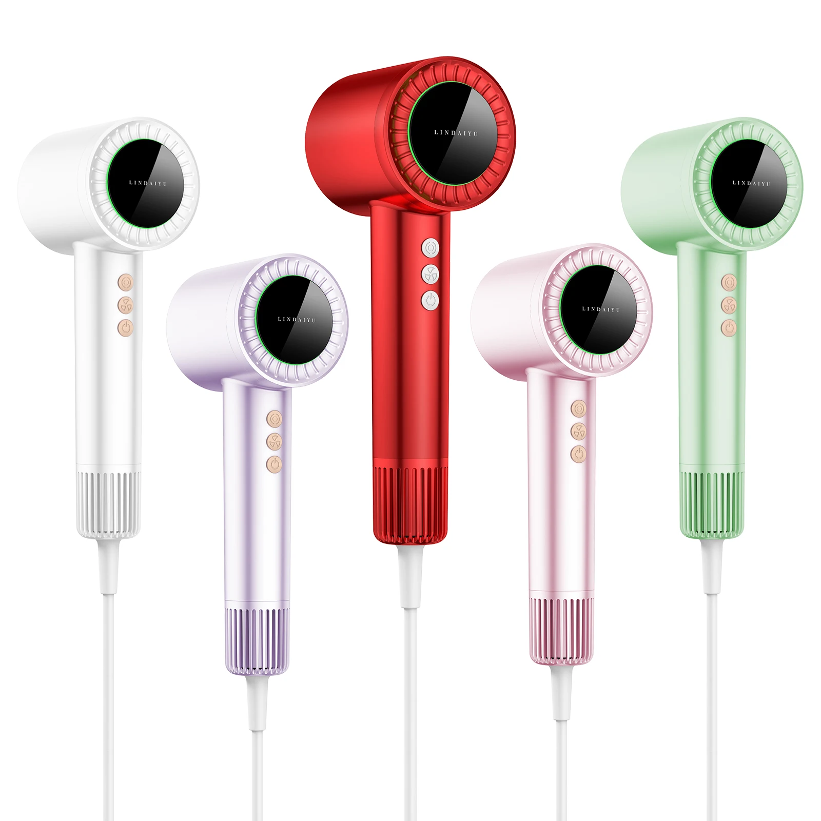 LDY Lyson Portable Household Ionic Hair Dryer 110000rpm/1500w Salon High Speed Hair Dryer with 110v and 220v Electric Plastic