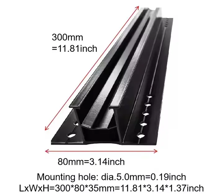 Aluminum mini rail for roof solar panel mounting system
