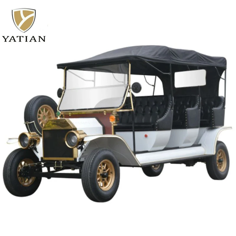 48 volt vintage 4 wheel drive lifted gulf cart 4 seater electric buggy Push golf car