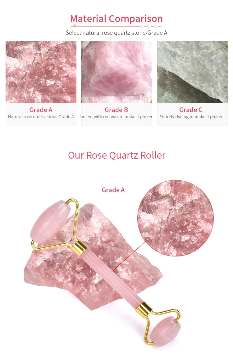 Высококачественные Антивозрастные инструменты для массажа лица, розовый кварц, Нефритовый ролик, розовый подарок, в наличии