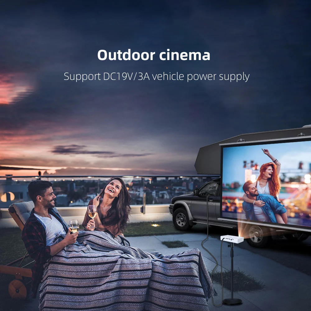 BYINTEK R19 Home Theater Projector 4K 3D Cinema Video Projector Android WiFi Smart DLP High Lumens Projector